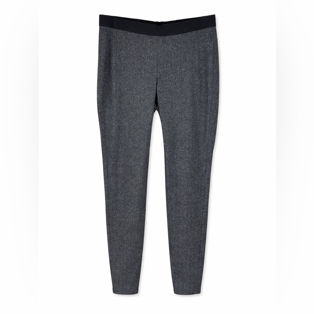 Eileen Fisher Charcoal Herringbone Knit Leggings